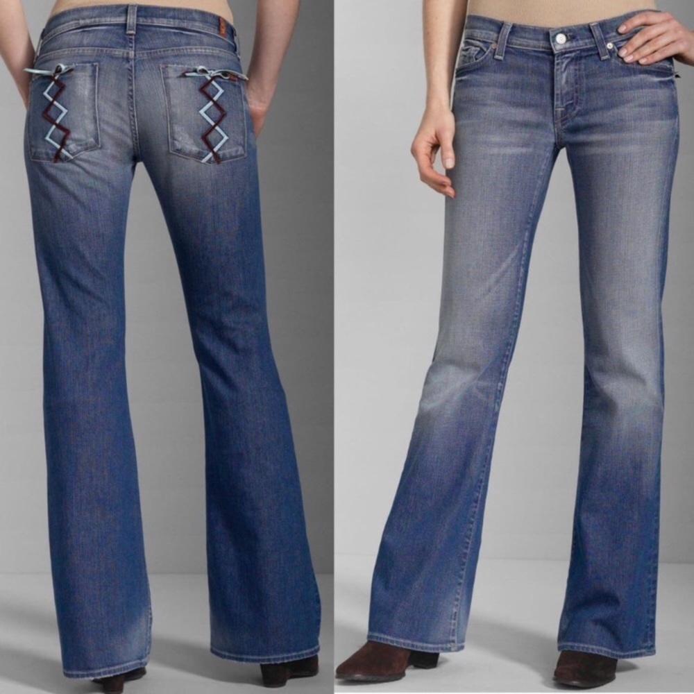7 For All Mankind Justine Tahiti Velvet Bows Jeans